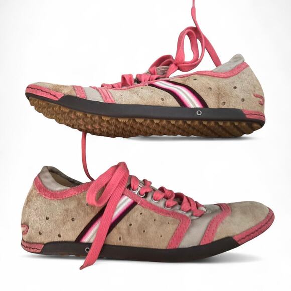 VINTAGE Diesel Suede + Canvas Sneakers | Women’s Size 8 | Y2K - Picture 3 of 8